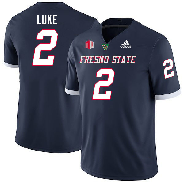 Fresno State Bulldogs #2 Rayshon Luke College Football Jerseys Stitched-Navy
